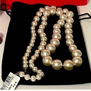NWT Danecraft 24” Pearl Necklace Sterling Silver